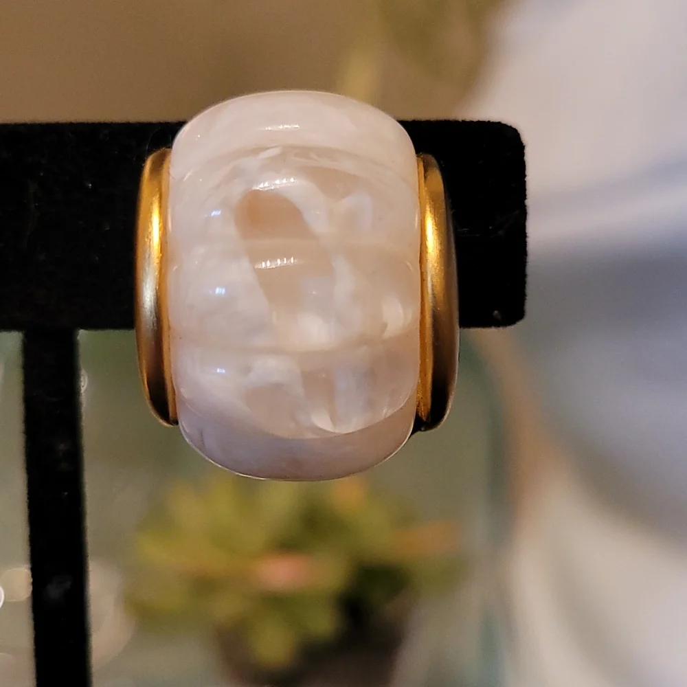 Givenchy Brand New Lucite Clip-on Earrings - Picture 2 of 10